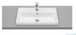 Roca GAP umywalka wpuszczana w blat SQUARE 60x39 biała SUPRAGLAZE  A3270YAS00