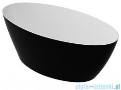 Omnires Siena wanna wolnostojąca 160,5x80,5cm biało-czarny połysk SIENAWWBCP