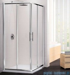 Novellini Ścianka Kabiny prysznicowej LUNES 75 cm szkło przejrzyste profil srebrny LUNESA75L-1B