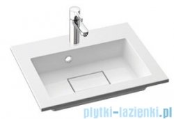 Marmorin Lira 500 umywalka nablatowa 50x39 z przelewem i bez otworu na baterie biała 640050020210
