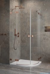 Radaway Essenza Pro Brushed Copper Pdd kabina 80x100cm szczotkowana miedź 10095080-93-01L/10095100-93-01R
