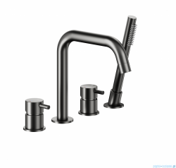 KFA MOZA GUN METAL GREY bateria wannowa 4-otworowa grafit szczotkowany 5035-210-61