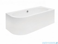 Besco Avita 170x75cm wanna asymetryczna prawa + obudowa + czarny syfon #WAA-170-NP/OAA-170-NS/19977