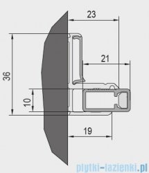 SanSwiss Cadura Black Line zestaw montażowy do wnęki V2.CA.06