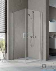Kermi Pega wejście narożne, jedna połowa, lewa 75 cm, szkło przezroczyste PE1EL07520VPK