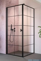 Radaway Nes 8 Black Kdj I Factory kabina 100x80cm lewa czarny mat/szkło przejrzyste 10072100-54-55L/10089080-54-55
