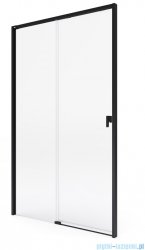 Roca Metropolis drzwi prysznicowe 140x200cm przejrzyste profile CZARNY MAT AMP1314016M