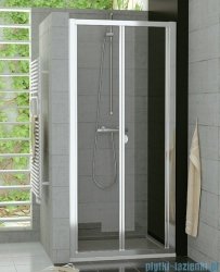 SanSwiss Top-Line Drzwi 2-częściowe 80-100cm profil biały TOPKSM20407