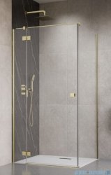 Radaway Essenza Kdj Brushed Gold kabina 90x110cm lewa szczotkowane złoto 1385044-99-01L/1384053-01-01