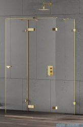 New Trendy Eventa Gold Shine kabina prysznicowa przyścienna 80x90x200 przejrzyste Prawa Złoty połysk EXK-4795