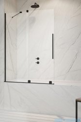 Radaway Furo Black PND II parawan nawannowy 160cm lewy szkło przejrzyste 10109838-54-01L/10112794-01-01