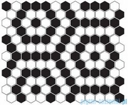 Dunin Mini Hexagon B&W Nano płytka ścienna 26x30cm