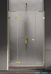 New Trendy Eventa Gold Shine drzwi wnękowe pojedyncze z dodatkową ścianką 170x200 cm przejrzyste lewe Złoty połysk EXK-4687