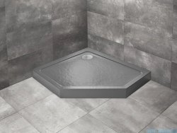 Radaway Doros Pt E Compact Stone brodzik pięciokątny 100x80x11,5cm lewy antracyt SDRPTP1080-05-64SL