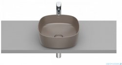 Roca FINECERAMIC umywalka nablatowa cienkościenna Soft  37x37 cafe A327502660