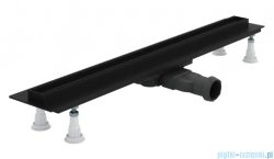 Schedpol Schedline Slight Line Low odpływ liniowy z maskownicą Slight Plate Black do zabudowy płytkami 70x3,5cm SOLPLB-70035LOW