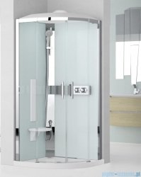 Novellini Glax 3 kabina masażowo-parowa półokrągła 90x90 GL3R90M1N-1K