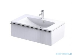 Oristo Etna Konsola podumywalkowa wisząca Ryflowana 80x45x25 biały mat OR52-SD1S-80-2R