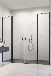 Radaway Nes Black Dwd II drzwi wnękowe 170cm W3 czarny mat/szkło przejrzyste 10037083-54-01/10041087-54-01