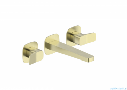 KFA MALAGA BRUSHED LIGHT GOLD bateria umywalkowa podtynkowa 3-otworowa złoty szczotkowany 4529-821-31