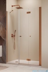 Radaway Nes Brushed Copper DWSB drzwi wnękowe 130cm W3 prawe szczotkowana miedź szkło przejrzyste 10044850-93-01R/10045450-01-01