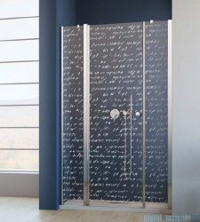 Grawer na szkle dla kabin Radaway wzór 02 letters 