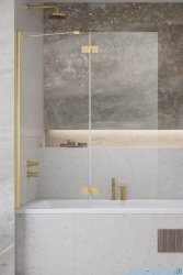 Radaway Essenza Gold PND II parawan nawannowy 120cm lewy złoty połysk/przejrzyste 110002120-09-01L
