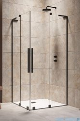 Radaway Furo SL Black KDD kabina 110x110cm czarny mat/szkło przejrzyste 10305110-54-01L/10305110-54-01R