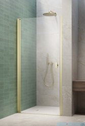 Radaway Nes Brushed Light Gold Dwj I Drzwi wnękowe 70cm lewe szczotkowane jasne złoto szkło przejrzyste 10026070-98-01L