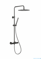 KFA MOZA PREMIUM GUN METAL GREY deszczownia z baterią termostatyczną grafit szczotkowany 5736-920-61