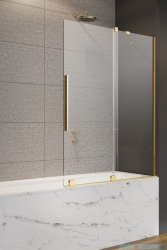 Radaway Furo Gold PND II parawan nawannowy 130cm prawy szkło przejrzyste 10109688-09-01R/10112644-01-01