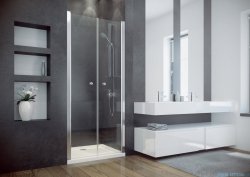 Besco Sinco Due drzwi prysznicowe dwuskrzydłowe 80x195 przejrzyste DSD-80