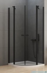 New Trendy New Soleo Black kabina półokrągła R55 100x100x195cm przejrzyste K-0540