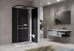 Novellini Glax 2 2.0 kabina z hydromasażem hydro plus 120x80 prawa biała G222P129DT1L-1UH
