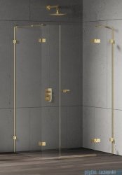 New Trendy Eventa Gold Shine kabina prysznicowa prostokątna 110x100x200 cm prawa przejrzyste Złoty połysk EXK-4787