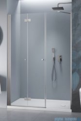 Radaway Nes Brushed Nickel DWSB drzwi wnękowe 110cm W1 lewe szczotkowany nikiel szkło przejrzyste 10044850-91-01L/10045250-01-01