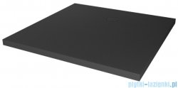 New Trendy Nex Shade brodzik konglomeratowy z strukturą kwadratowy 80x80x3.5 cm antracyt B-0500
