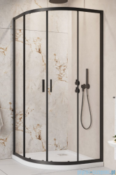 Brilis Alienta Black A kabina półokrągła czarna 90x90 szkło przejrzyste 10229090-54-01 