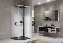 Novellini Glax 2 2.0 kabina z hydromasażem 90x90 czarna G22R90T1-1HU