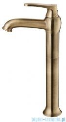 Omnires Art Deco bateria umywalkowa wysoka brąz antyczny AD5112BR