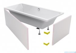Excellent Obudowa do zabudowy płytkami wanny prostokątnej do wymiarów 180×85 cm OBEX.P.18X85WH