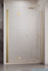 Radaway Nes Brushed Gold DWSB drzwi wnękowe 140cm W3 lewe złoto szczotkowane szkło przejrzyste 10044950-99-01L/10045450-01-01