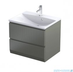 Oristo Brylant szafka podumywalkowa ryflowana wisząca 59x50x45 oliwkowy mat OR36-SD2S-60-17R