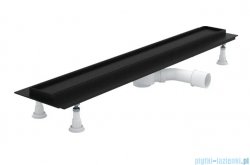 Schedpol Schedline Regular Line odpływ liniowy z maskownicą Plate Czarny Mat do zabudowy płytkami 90x8cm SOLPLC-90080