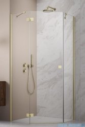 Radaway Essenza Ptj Brushed Gold kabina pięciokątna 80x80cm lewa szkło przejrzyste 1385010-99-01L/1385049-01-01