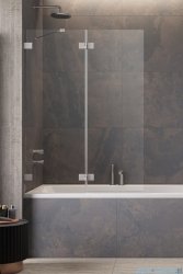 Radaway Essenza Pro Brushed Nickel Pnd II parawan nawannowy 120cm lewy szczotkowany nikiel 10102120-91-01L