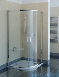 Ravak Kabina prysznicowa Blix BLCP4 półokrągła 80x80 aluminium transparent Anticalc 3B240C00Z1