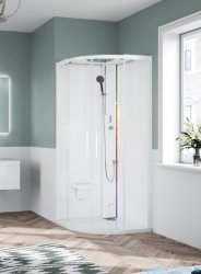 Novellini Glax 1 2.0 kabina z sauną parową 100x100 biała G21R100M5-1UU