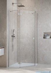 Radaway Essenza 8 Brushed Nickel Ptj kabina pięciokątna 100x90cm lewa szczotkowany nikiel 10490000-91-01L/10490900-01-01 
