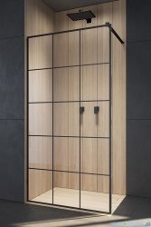 Radaway Modo New Black II 155x200 Factory kabina Walk-in czarny mat/szkło przejrzyste 389155-54-55